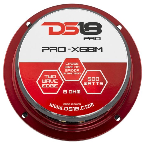 DS18 PRO-X6BM 6.5" Midrange Speaker 8-ohm, 500 Watt - Sold Individually
