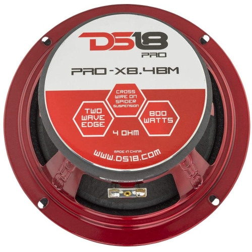 DS18 PRO-X8.4BM 8" Midrange Speaker 4-ohm, 800 Watt - Sold Individually