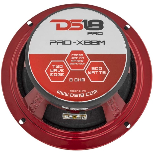 DS18 PRO-X8BM 8" Midrange Speaker 8-ohm, 600 Watt - Sold Individually