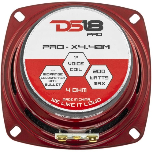 Haut-parleur de milieu de gamme DS18 PRO-X4.4BM 4 po, 4 ohms, 200 W, vendu séparément