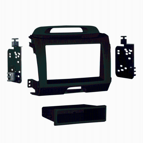 METRA  99-7344Ch Single Din Dash Installation Kit W/ Pocket for 2011-2016 Kia Sportage Vehicles - In Charcoal