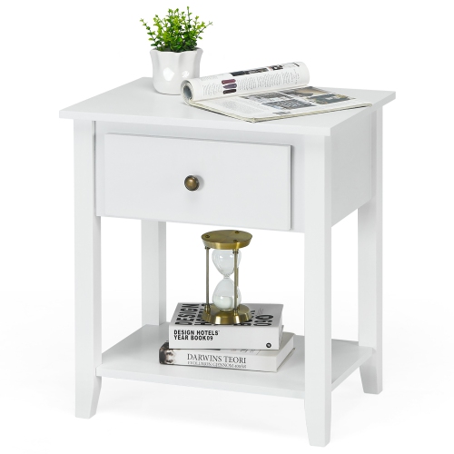 Costway Nightstand Beside Table Chest Sofa Table End Table Accent Table