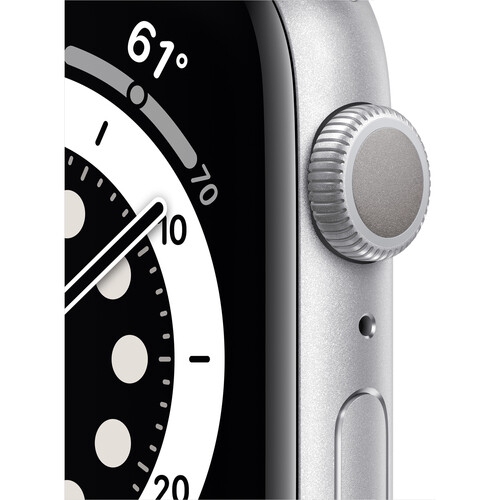 Apple Watch Series 6 GPS 44mm Silver Aluminium Case with White
