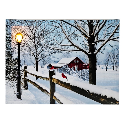 MAISON CONCEPTS  Led Canvas Wall Art (Snowy Path) (16 X 12)