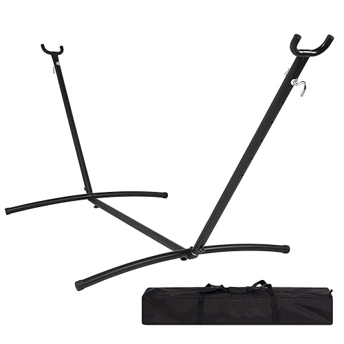 Blue 9Ft Double Hammock with Space Saving Steel Stand, Camping Hammock with 440-pound Large Capacity