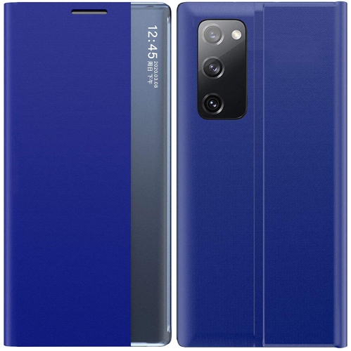 Smart Clear View Flip Phone Case Leather Kickstand Cover for Samsung Galaxy S21 Ultra