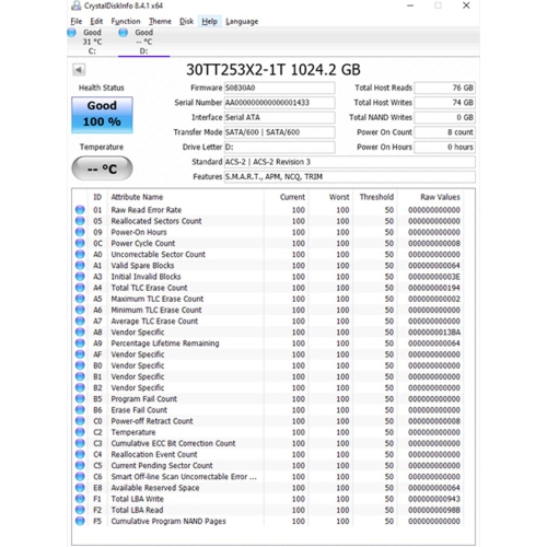 Timetec 1TB SSD 3D NAND SATA III 6Gb/s 2.5 Inch 7mm 800TBW Read Speed