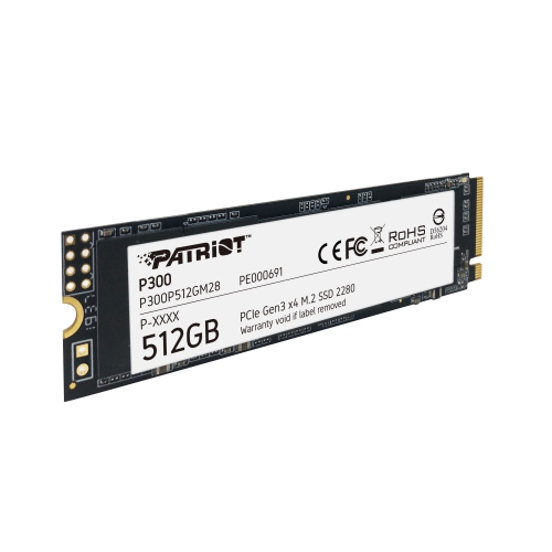 Patriot P300 512GB Internal SSD - NVMe PCIe Gen 3x4 - M.2 2280 - Solid State Drive - P300P512GM28