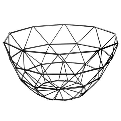 Round Geometric Metal Fruit Basket