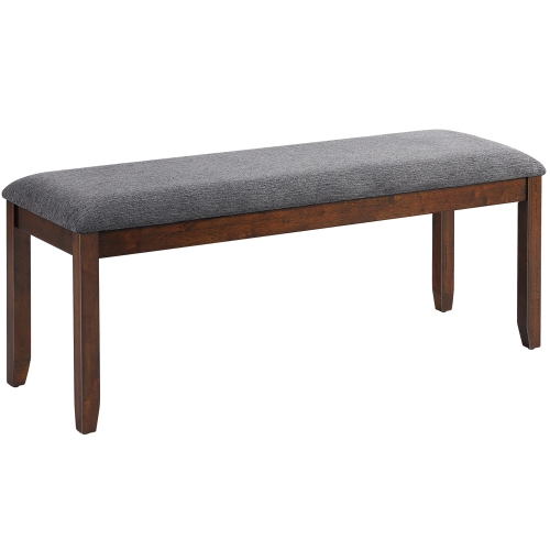 COSTWAY  Dining Bench Upholstered Entryway Bench Footstool Kitchen W/ Wood Legs