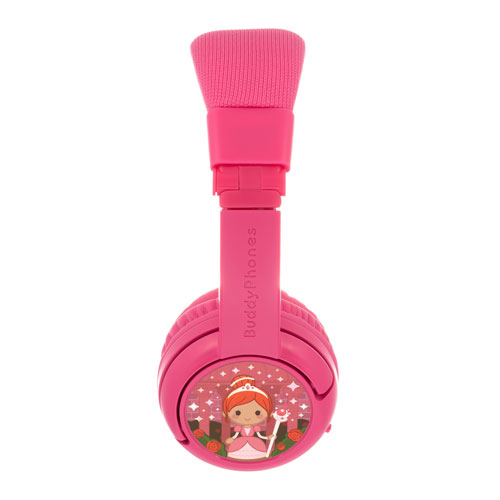 BuddyPhones PLAY+ On-Ear Sound Isolating Bluetooth Headphones - Rose Pink