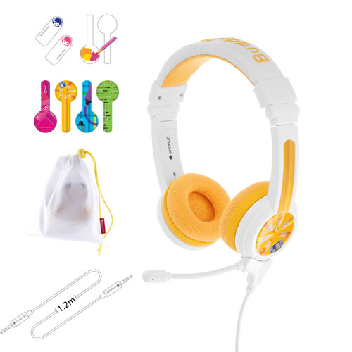 BuddyPhones School+ (Plus) On-Ear Headphones - Yellow