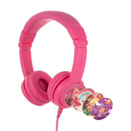 BuddyPhones Explore+ On-Ear Headphones - Rose Pink
