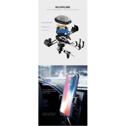 [2Pack]UGREEN Qi Car Fast Wireless Charger and holder for iPhone Xs XR X 8 10W