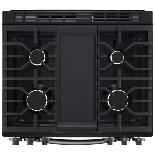 LG 30" 6.3 Cu. Ft. True Convection 5-Burner Slide-In Gas Air Fry Range (LSGL6335D) - Black Stainless
