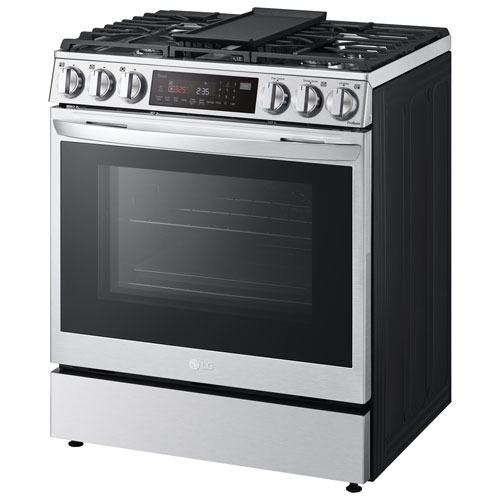 LG 30" 6.3 Cu. Ft. True Convection 5-Burner Slide-In Gas Air Fry Range (LSGL6335F) - Stainless Steel