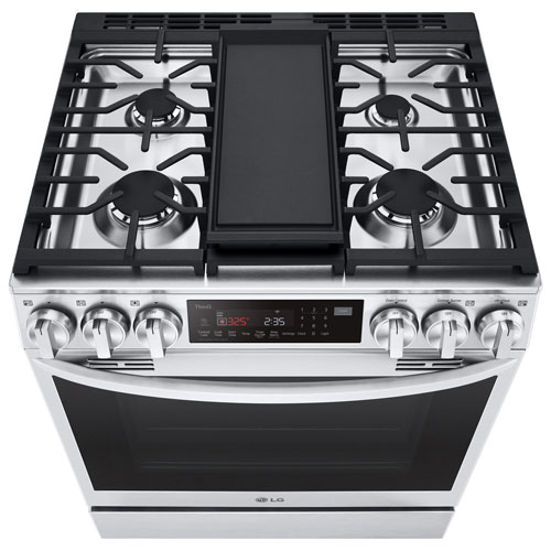 LG 30" 6.3 Cu. Ft. True Convection 5-Burner Slide-In Gas Air Fry Range (LSGL6335F) - Stainless Steel