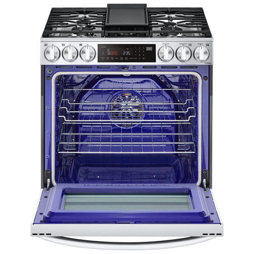 LG 30" 6.3 Cu. Ft. True Convection 5-Burner Slide-In Gas Air Fry Range (LSGL6335F) - Stainless Steel