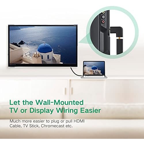 [2Pack]HDMI Male to Female Adapter--Up PVC data transfer UGREEN