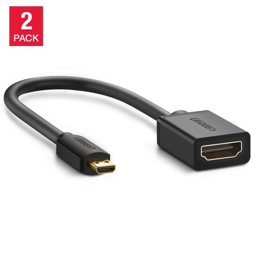 [2Pack] UGREEN Micro HDMI male to HDMI female adapter cable