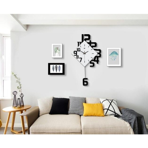 SAMA Modern Decorative Wooden Wall Clock, Silent Non-Ticking