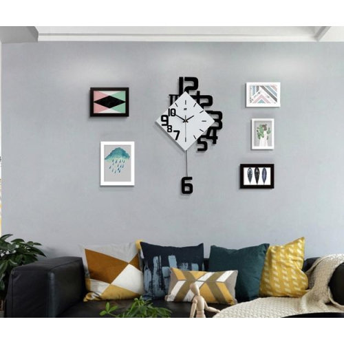 SAMA Modern Decorative Wooden Wall Clock, Silent Non-Ticking