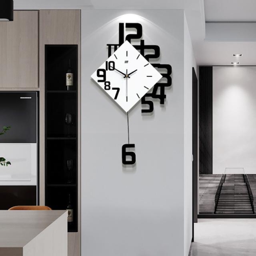 SAMA Modern Decorative Wooden Wall Clock, Silent Non-Ticking