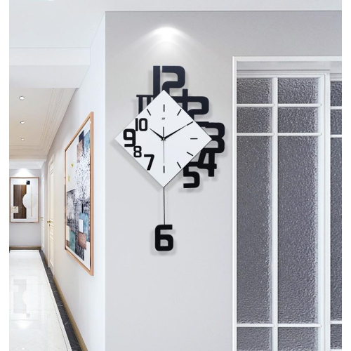 SAMA Modern Decorative Wooden Wall Clock, Silent Non-Ticking