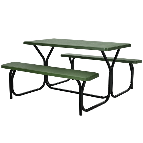 Costway Picnic Table Bench Set Outdoor Camping Backyard Garden Patio Party All Weather