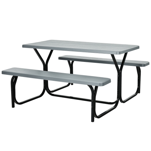Costway Picnic Table Bench Set Outdoor Camping Backyard Garden Patio Party All Weather