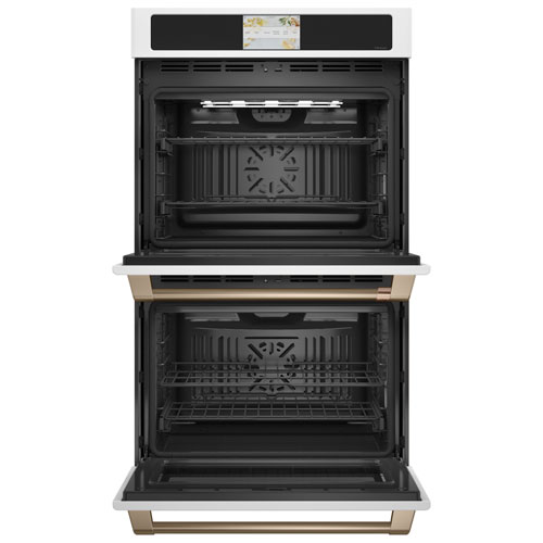 Cafe 30" 10 Cu. Ft. Double True Convection Electric Wall Oven - Matte White
