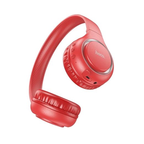 Bluetooth V5.0 Wireless Stereo Headphones Headsets Noise Isolation High Bass with Microphone, RED