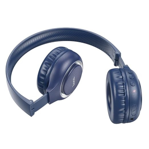 Bluetooth V5.0 Wireless Stereo Headphones Headsets Noise Isolation High Bass with Microphone, BLUE
