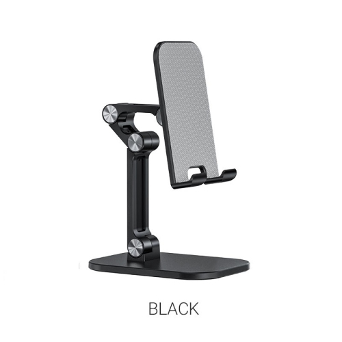 360 Rotating Tablet Desk Stand Flexible Cellphone Holder Mount for iPhone / iPad / Samsung Tablet / Smartphone, Black