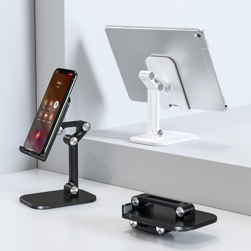 360 Rotating Tablet Desk Stand Flexible Cellphone Holder Mount for iPhone / iPad / Samsung Tablet / Smartphone, Black