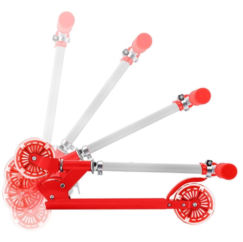 Rugged Racer Two Wheel Scooter with Red Heart Print & LED Lights