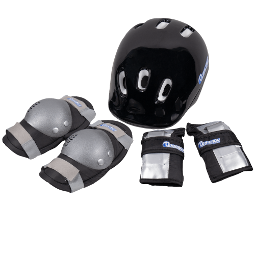 Chicago Skates – Ensemble d’accessoires pour enfants avec quatre roues à quatre roues alignées, bleu, taille J10-J13