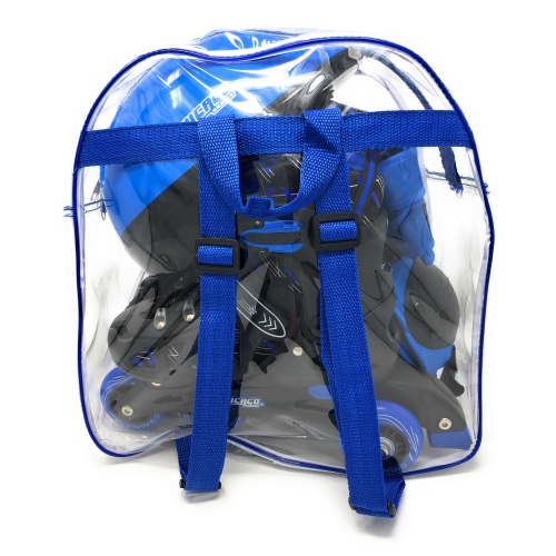 Chicago Skates – Coffret de patins à roues alignées bleus réglables, taille 1-4