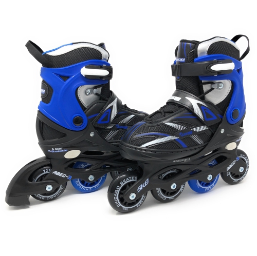 Chicago Skates – Blue MA7 – patins à roulettes réglables, taille J13-4