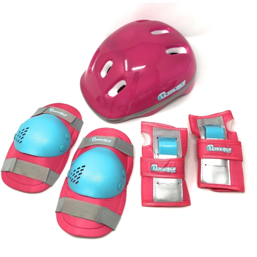 Chicago Skates – Ensemble d’accessoires pour enfants, 4 roulettes à quatre roues alignées, rose, taille 1-4