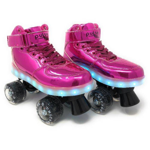 Chicago Skates – patins à roues alignées à DEL Pulse, rose, taille 6
