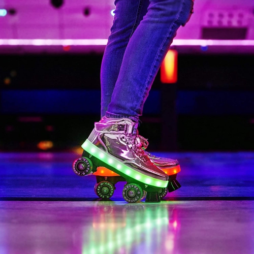 Chicago Skates – patins à roues alignées à DEL Pulse, rose, taille 6
