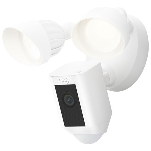 Ring Floodlight Cam Wired Plus Outdoor 1080p HD IP Camera - White