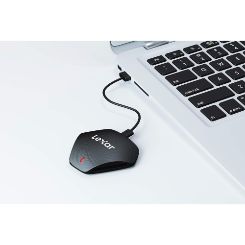 Lexar – Lecteur de cartes USB 3-en-1 pour cartes SD, microSD et CF, noir