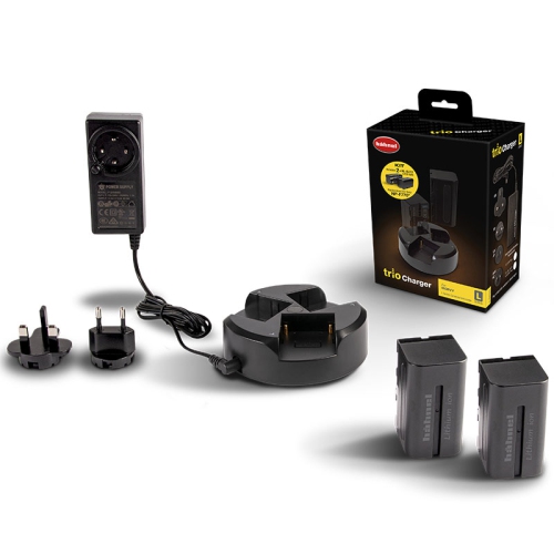 Ensemble de trois chargeurs de Hahnel pour batteries de série L de Sony