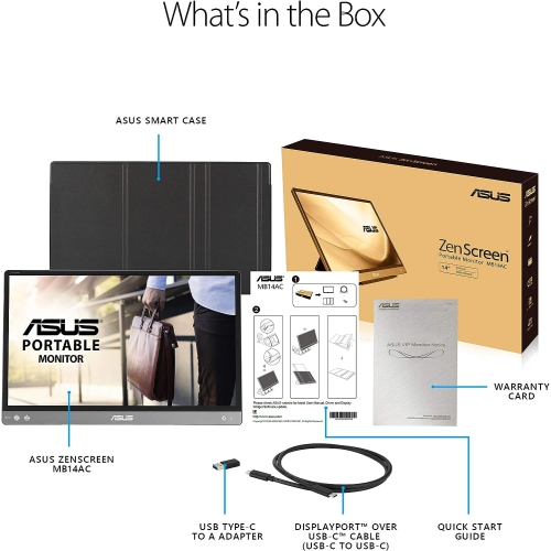 ASUS ZenScreen 14" FHD 5ms GTG IPS LCD Portable Monitor - Open Box