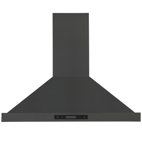 Ancona 30" Convertible Wall Mount Pyramid Range Hood in Black Stainless Steel