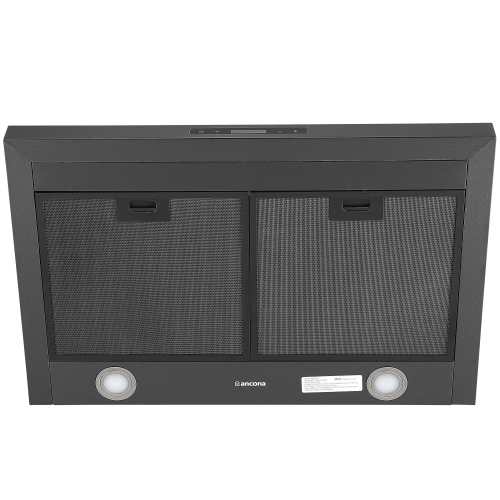 Ancona 30" Convertible Wall Mount Pyramid Range Hood in Black Stainless Steel