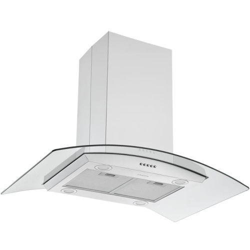 Ancona 36 in. Convertible Island Mount Glass Canopy Range Hood in Stainless Steel