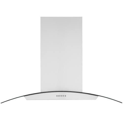 Ancona 36" Convertible Island Mount Glass Canopy Range Hood in Stainless Steel